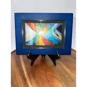 Abstract Art Framed Painting Tsunami by Maid Original Signed Japan